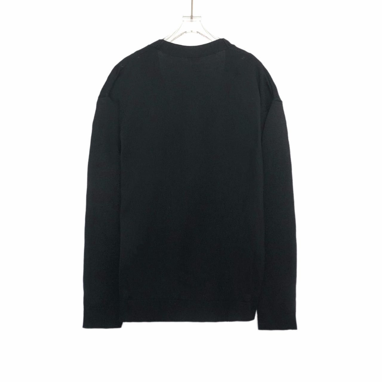 Loewe Loewe V-neck Loose Long Sleeve Knitwear Men Black K26WX Size US M / EU 48-50 / 2 - 2 Thumbnail