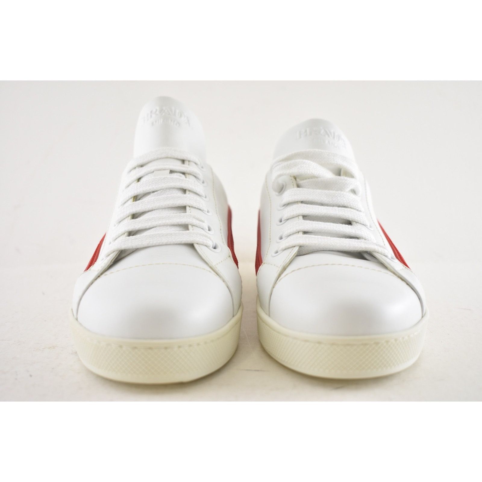 Prada Prada Band Logo Lace Up Tie Flat Low Top Sneaker 36.5 Size US 6.5 / IT 36.5 - 10 Thumbnail