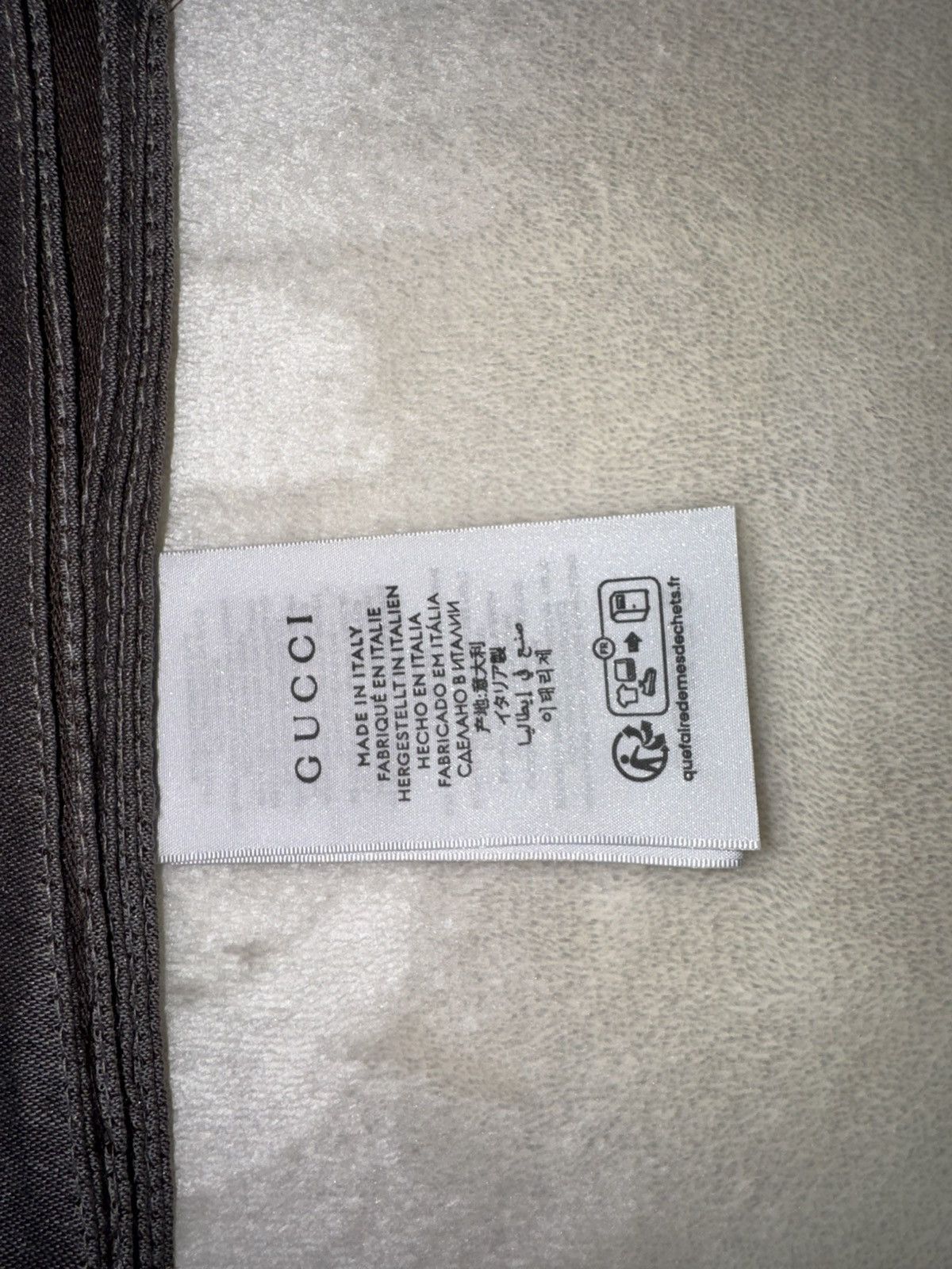 Gucci Gucci Two-Tone Brown Silk Scarf Size ONE SIZE - 6 Thumbnail
