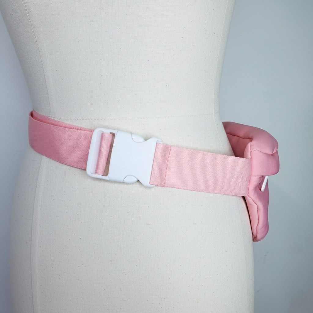Other Cover Girl Belt Bag Pink Neoprene Clip On Zipper Pocket Pouc Size ONE SIZE - 7 Thumbnail