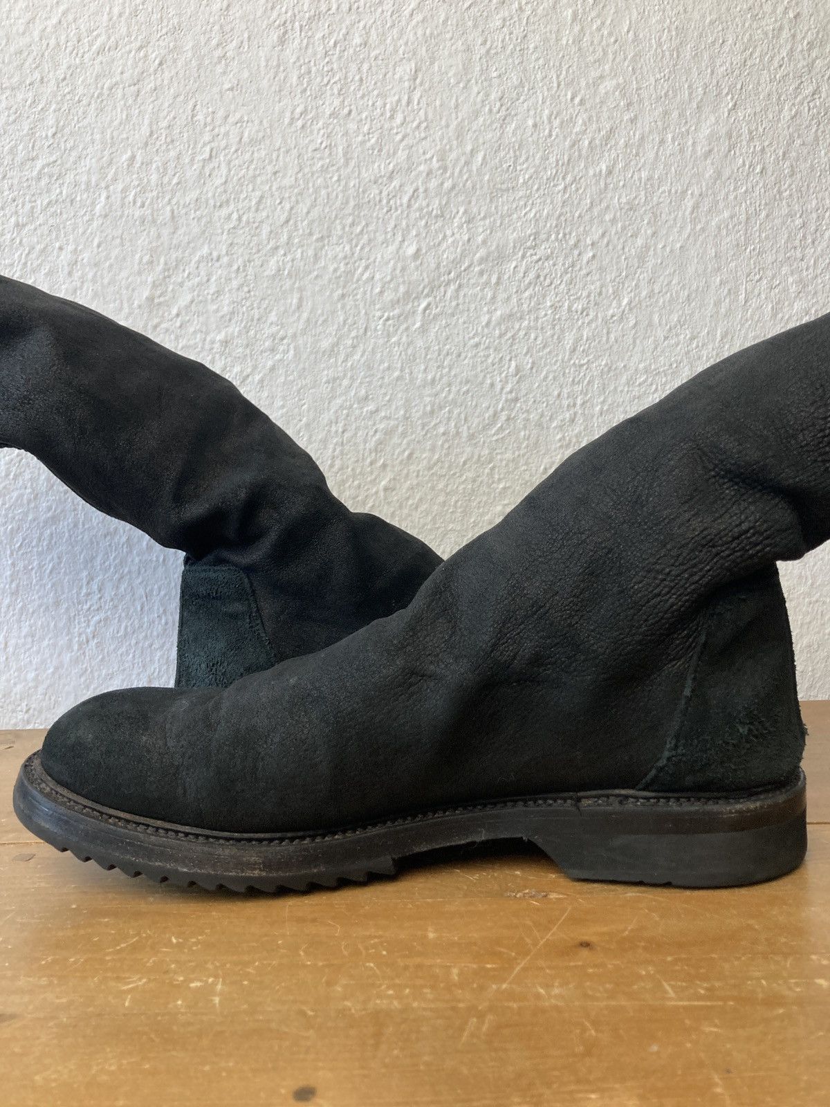 Rick Owens F/W 11 LIMO Blistered Lamb Leather Sock Creeper Boots 45/12 Size US 12 / EU 45 - 16 Thumbnail