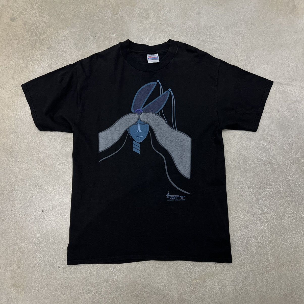 Vintage Vintage 90s Black Abstract Art Tee Size US L / EU 52-54 / 3 - 3 Thumbnail