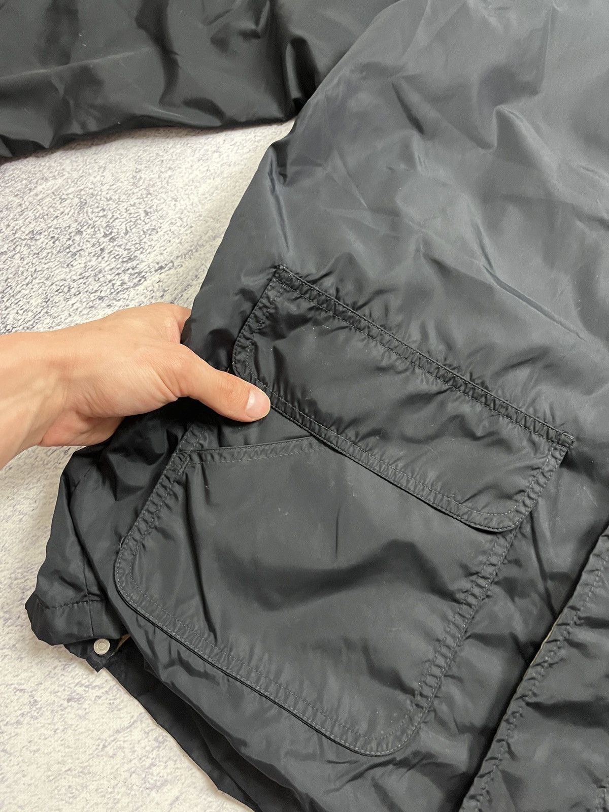 Nike × Vintage Nike Vintage Big Logo Swoosh Nylon Bomber Jacket 90s Y2K Size US S / EU 44-46 / 1 - 13 Thumbnail