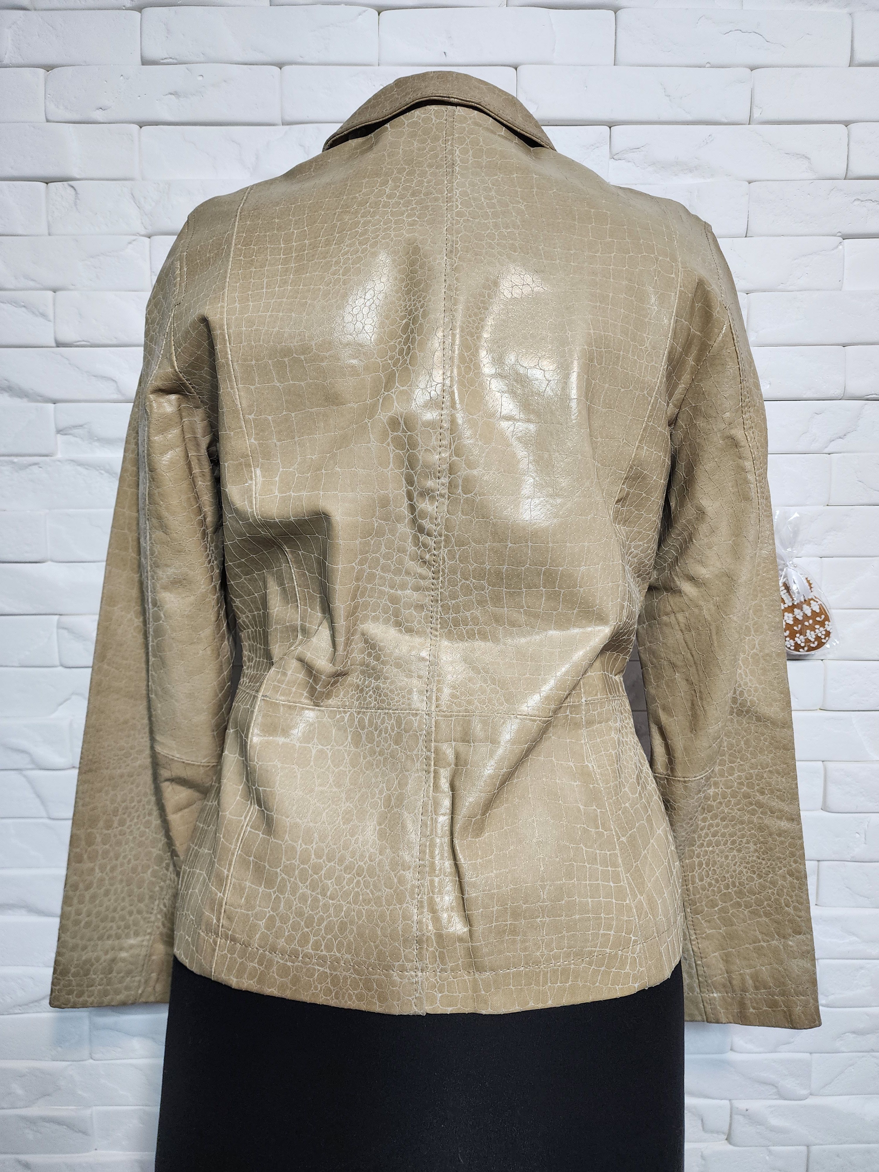 Genuine Leather Brown Leather Sports Jacket: Women's Zip-Up Moto Size S / US 4 / IT 40 - 4 Thumbnail