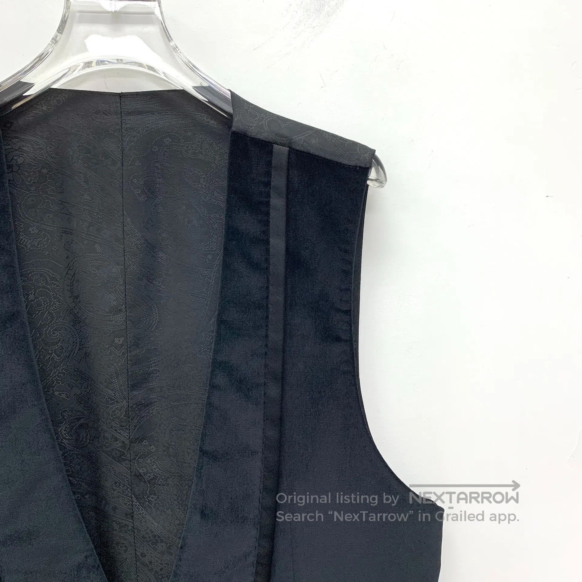 Dolce & Gabbana Dolce Gabbana Black Cotton V-Neck Single-Breasted Sleevele Size US M / EU 48-50 / 2 - 3 Thumbnail
