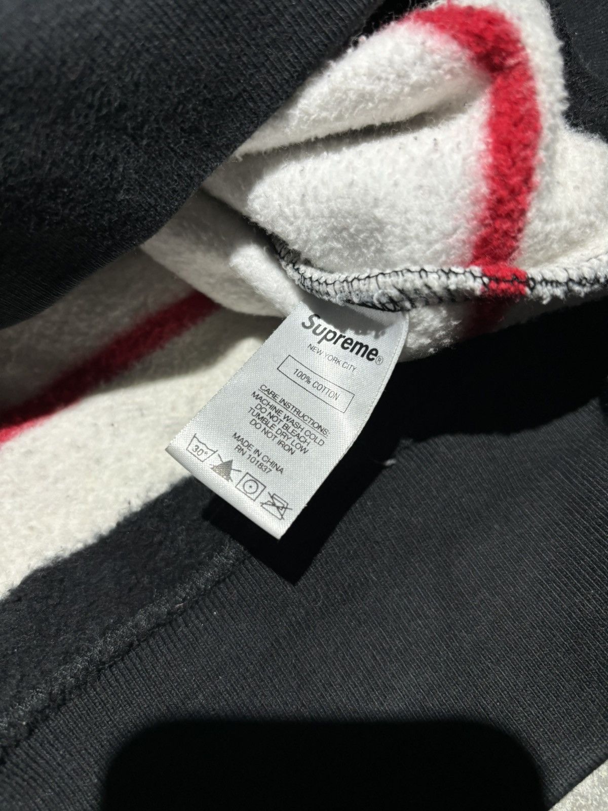 Supreme Supreme Striped Embroidered Hoodie Size US S / EU 44-46 / 1 - 7 Thumbnail