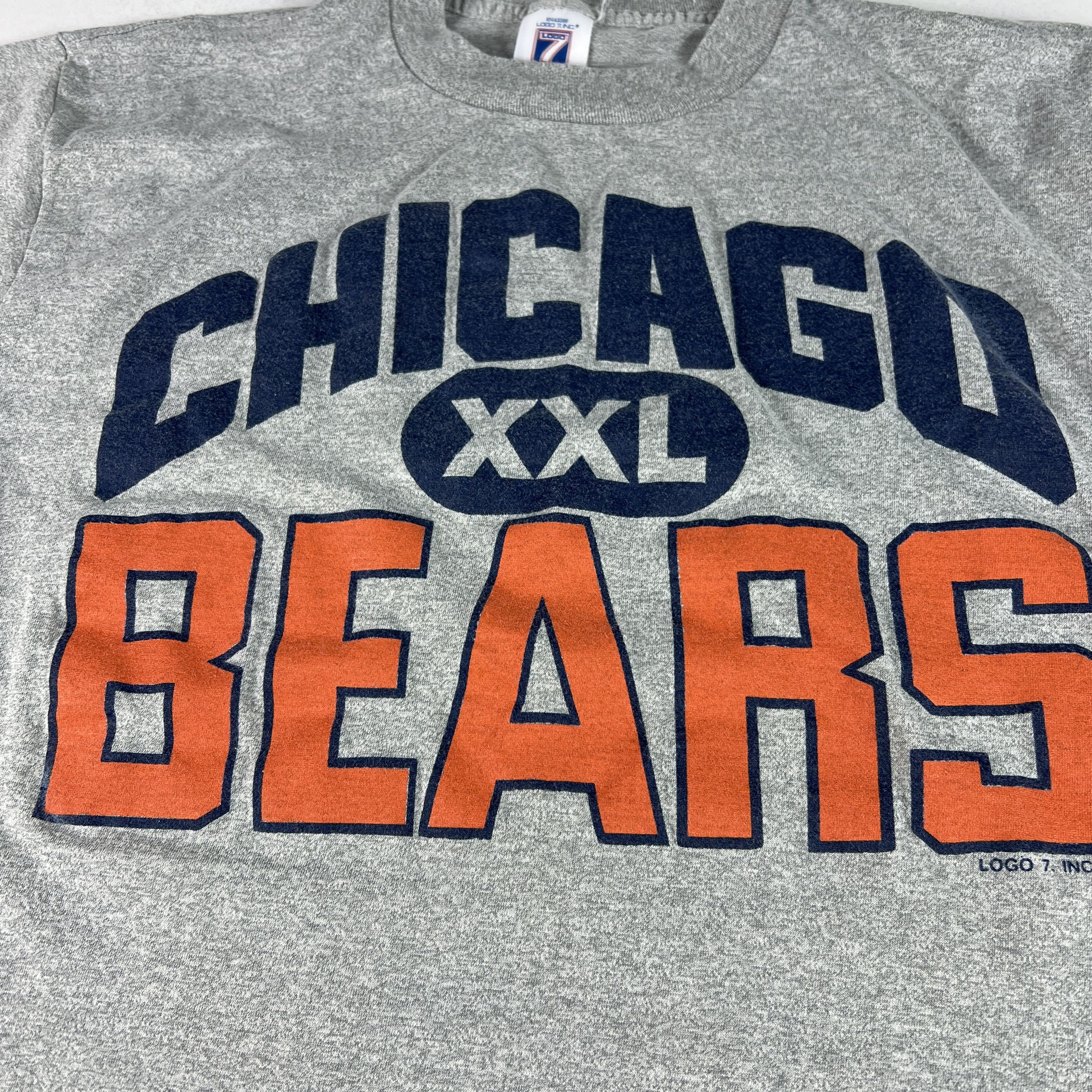 Logo 7 × NFL × Vintage VTG Logo 7 Chicago Bears Shirt Grey Faded Single Stitch Tee Size US S / EU 44-46 / 1 - 4 Thumbnail