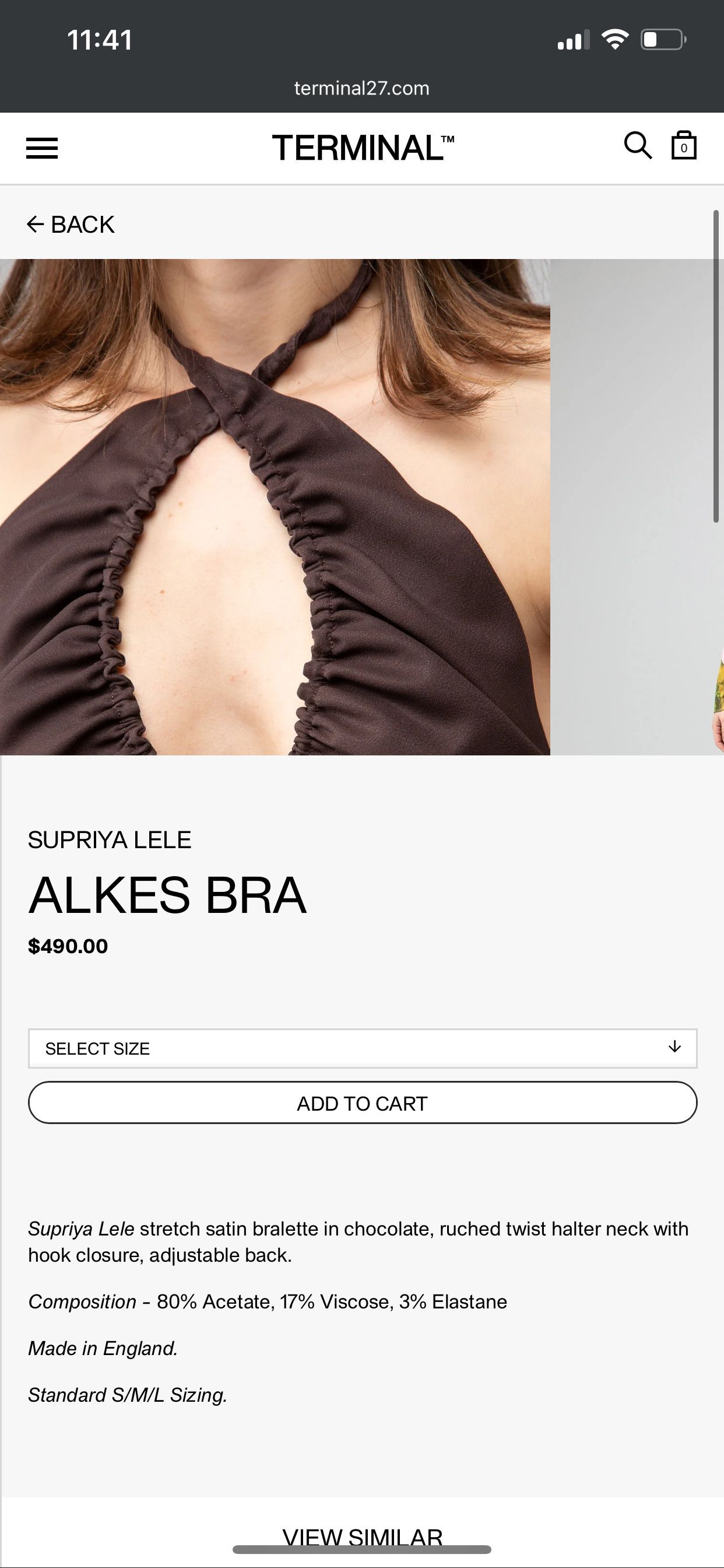 Other $490 NWT SUPRIYA LELE ALKES BRA Size S / US 4 / IT 40 - 5 Thumbnail