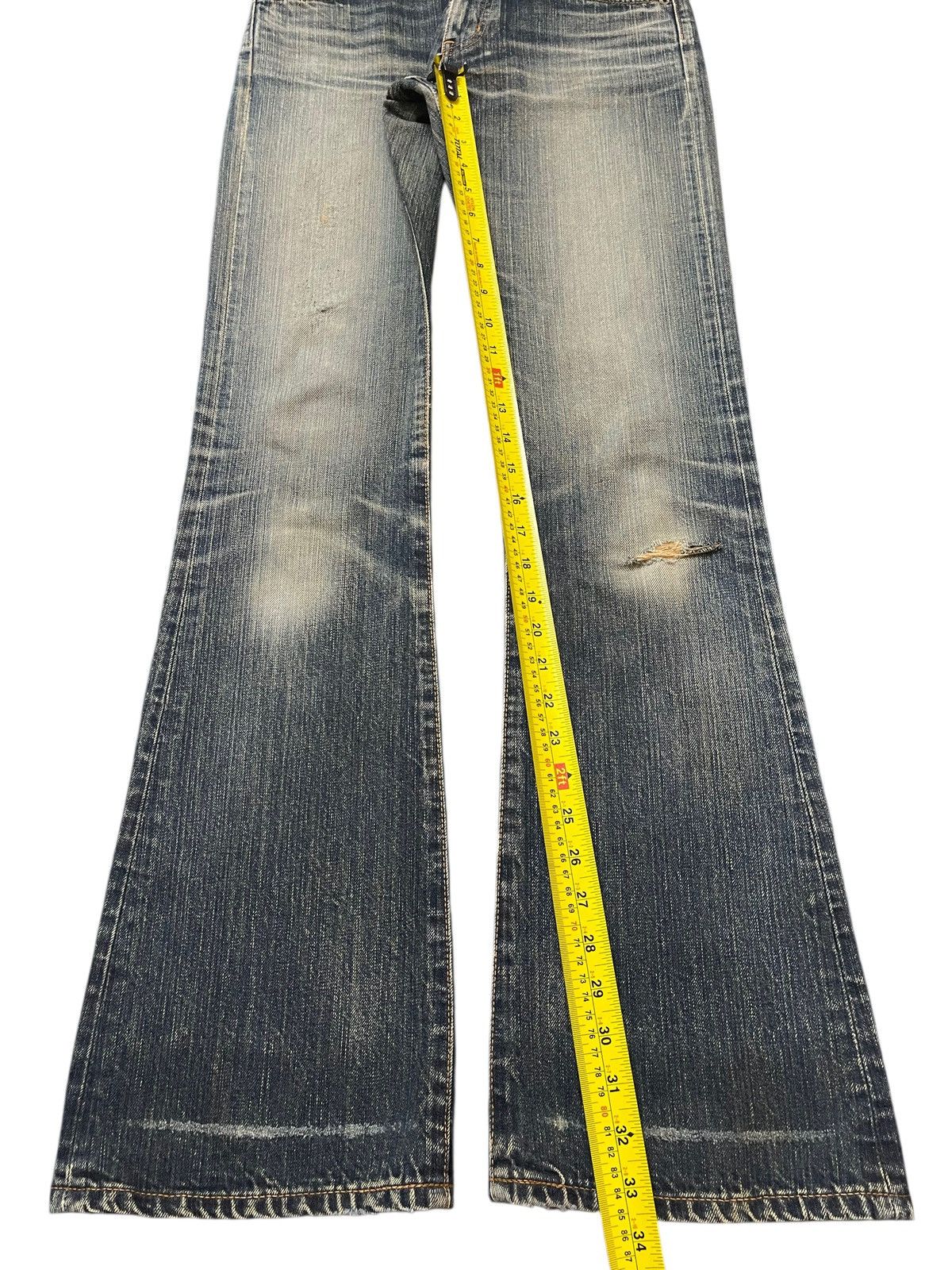 Edwin Vintage Edwin Blue Faded Wash Style Flare Jeans Size US 30 / EU 46 - 13 Thumbnail