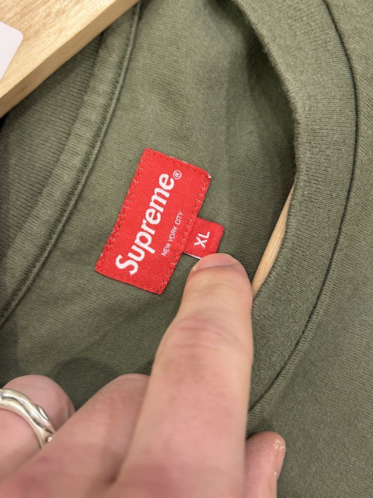 Supreme Supreme Property Label Shirt - Green Size US XL / EU 56 / 4 - 5 Thumbnail