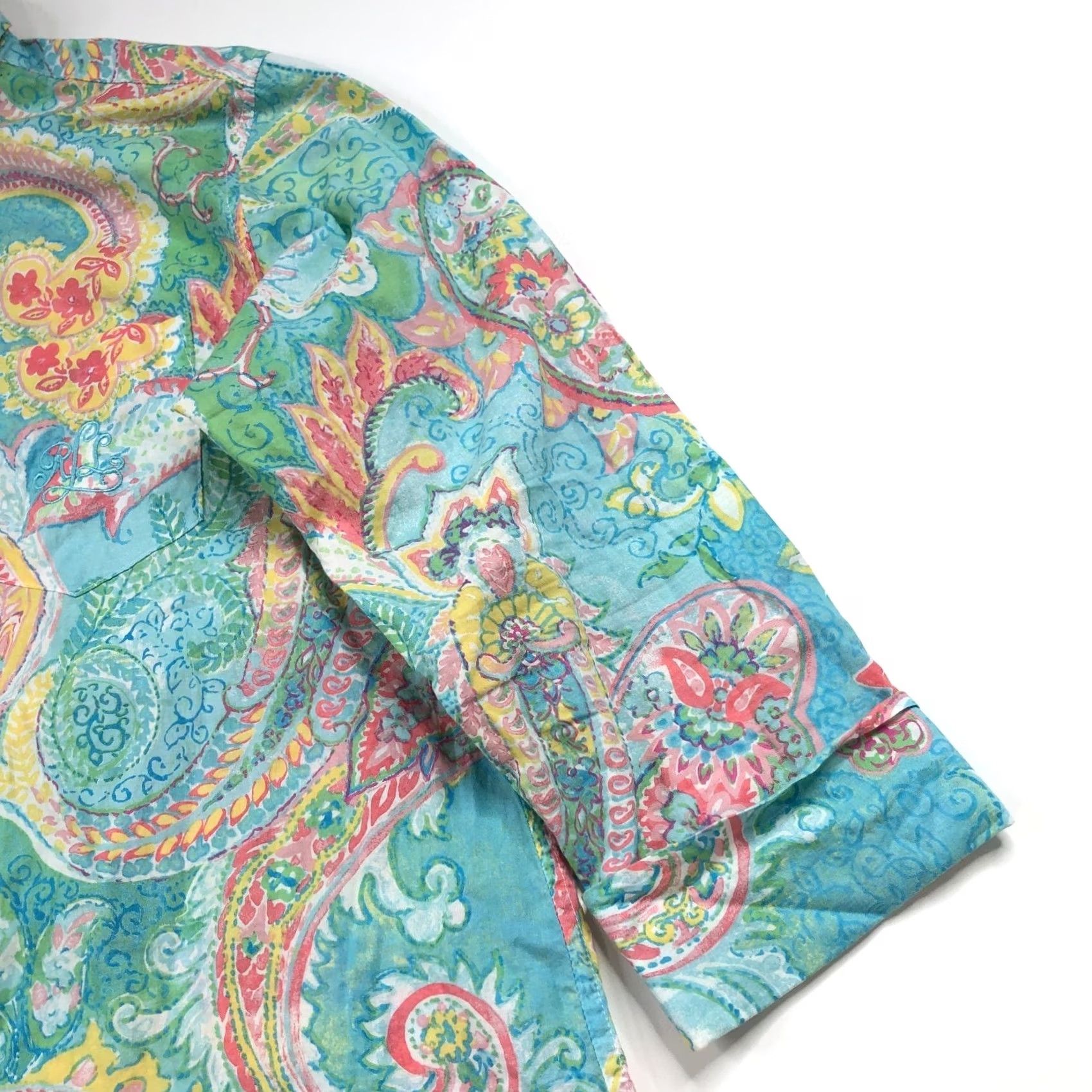 Ralph Lauren Lauren Ralph Lauren Shirt Paisley 3/4 Sleeve Button-Up Casual Cotton M Womens Size M / US 6-8 / IT 42-44 - 2 Thumbnail
