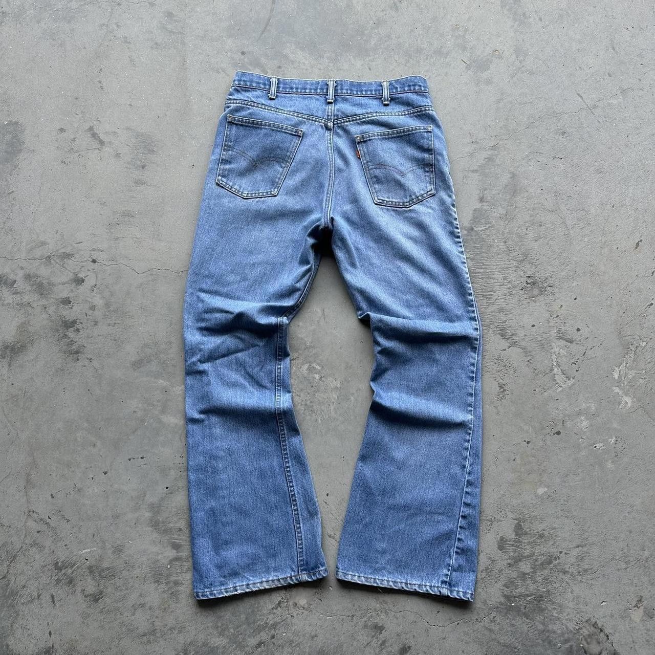 image of Levis Vintage 70's Levi Bell Bottom Flare Orange Tab Denim Jeans in Blue, Men's (Size 34)