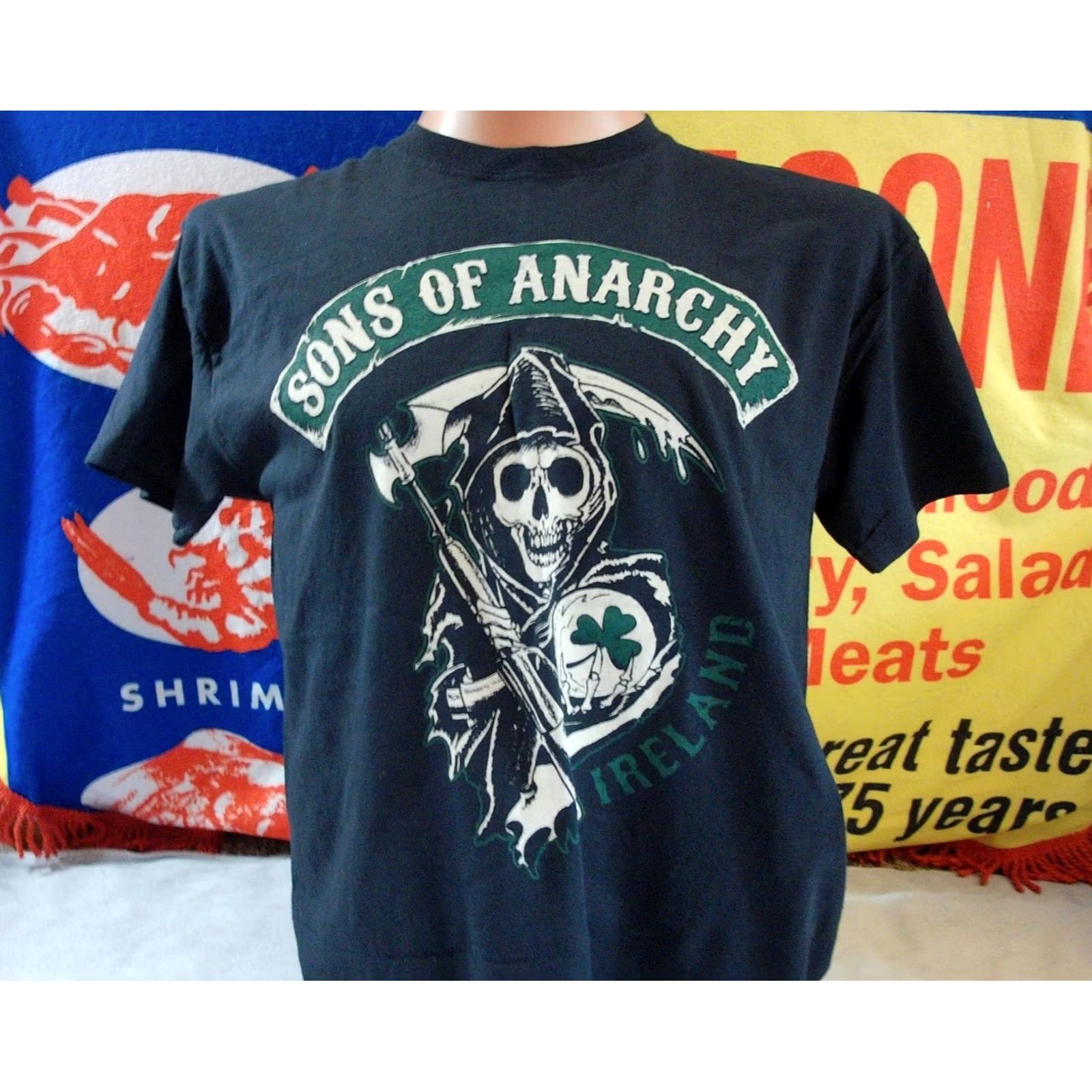 Vintage Sons of Anarchy Shirt Mens L Black IRELAND Men Reaper Crime Motorcycle SOA SAMCRO Size US L / EU 52-54 / 3 - 2 Thumbnail
