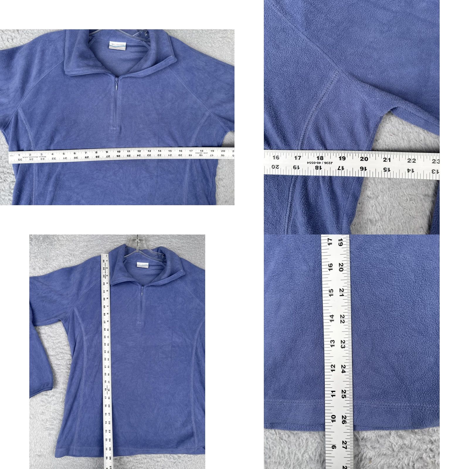 Vintage Columbia Womens XL Purple Fleece Half Zip Pullover Sweater Hiking Walk Outdoor Warm Size XL / US 12-14 / IT 48-50 - 8 Thumbnail