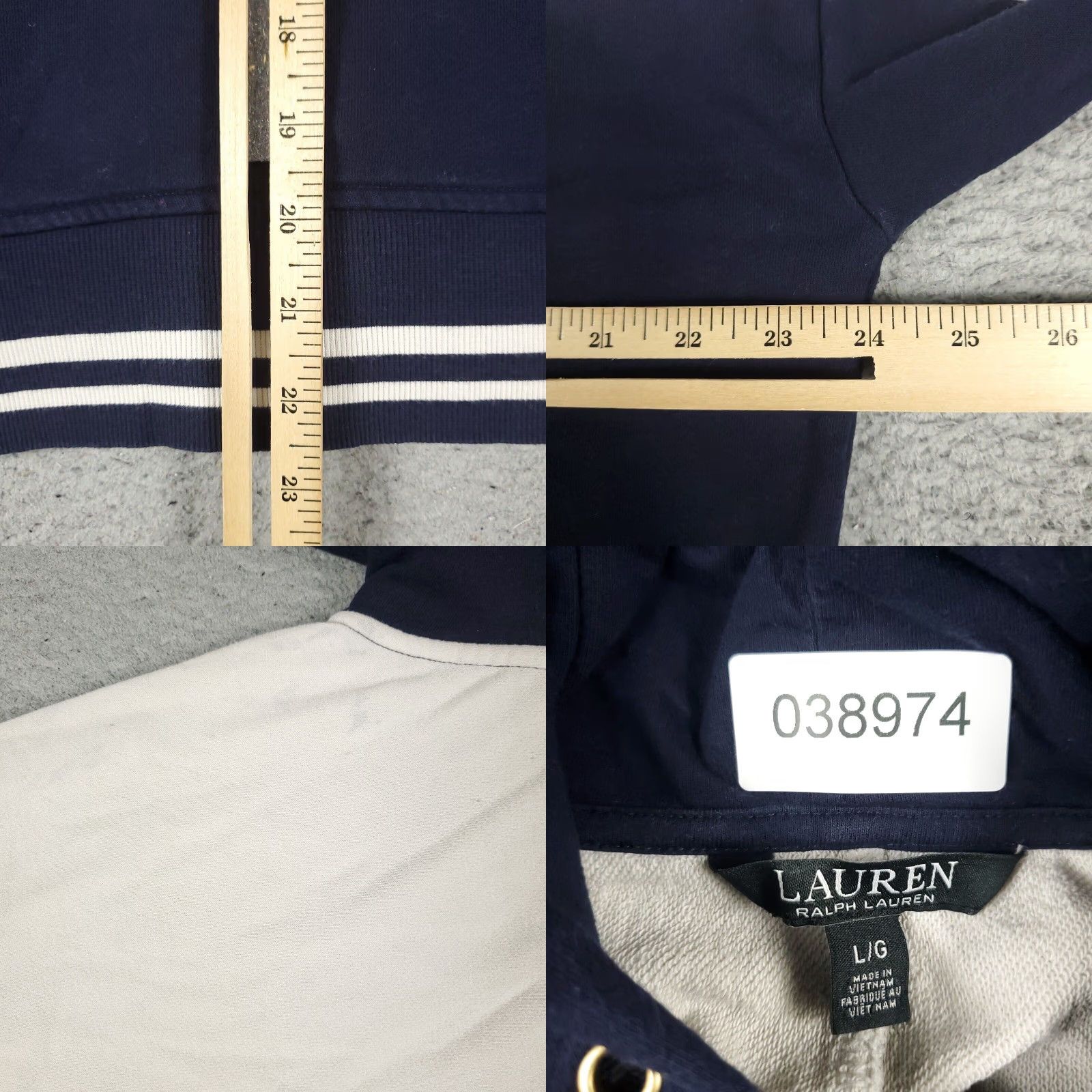 Ralph Lauren Ralph Lauren Blue Full Zip Up Hoodie Sweater Women's Large Size L / US 10 / IT 46 - 8 Thumbnail