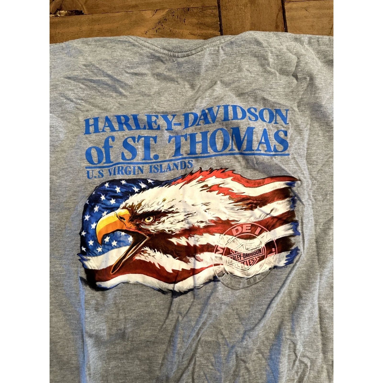 Harley Davidson VINTAGE Harley-Davidson T-Shirt 2XL Gray Short Sleeve Puff Print Logo Men US Virgin Islands St. Thomas Printed Logo Graphic Y2K Size US XXL / EU 58 / 5 - 6 Thumbnail