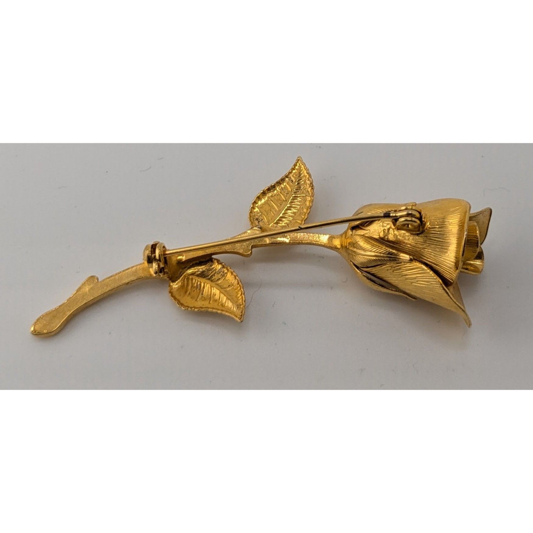 Other Vintage Gold-Tone Rosebud Brooch Size ONE SIZE - 6 Thumbnail