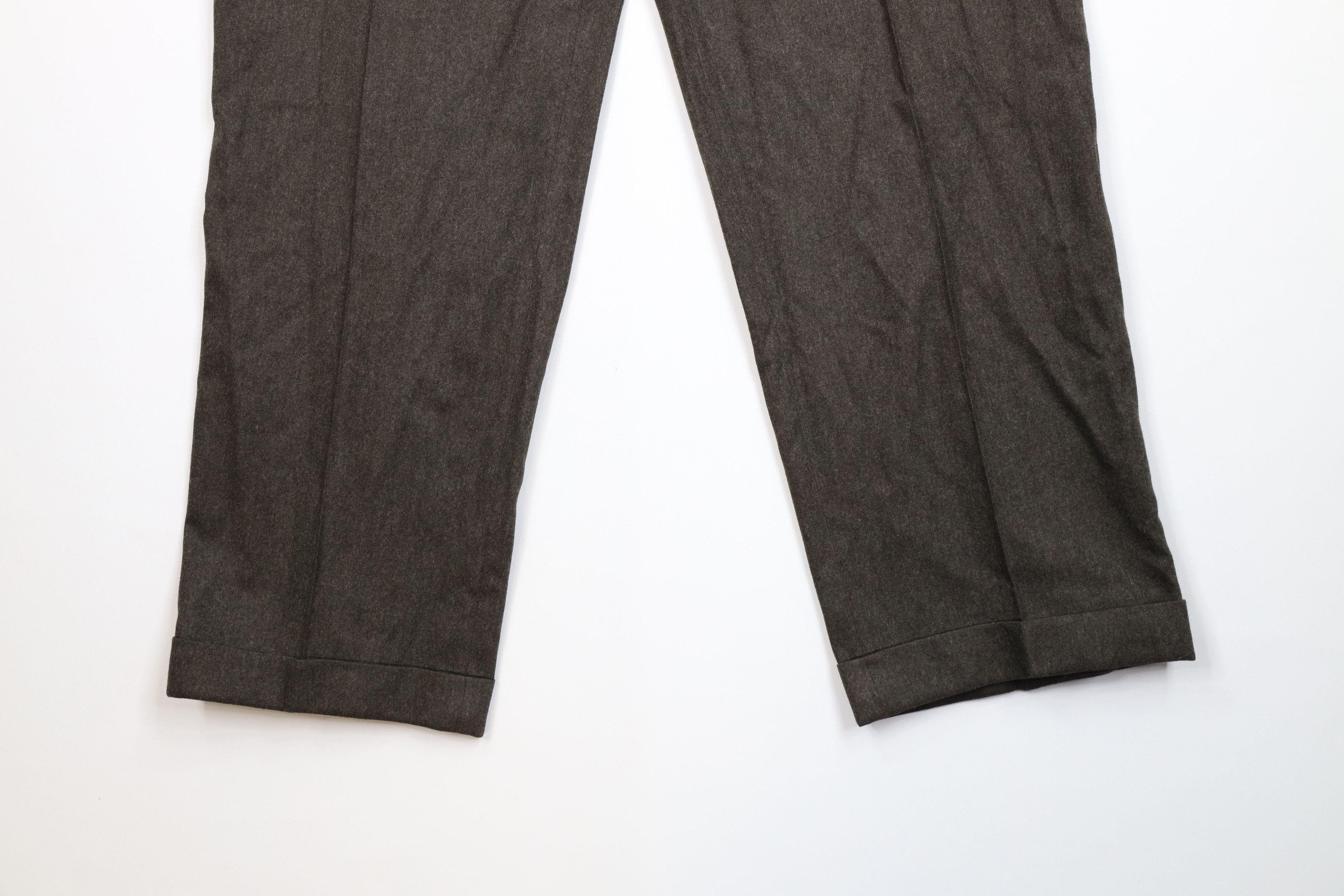 Vintage Vintage 90s Streetwear Cuffed Wide Leg Chino Pants Green Size US 38 / EU 54 - 4 Thumbnail