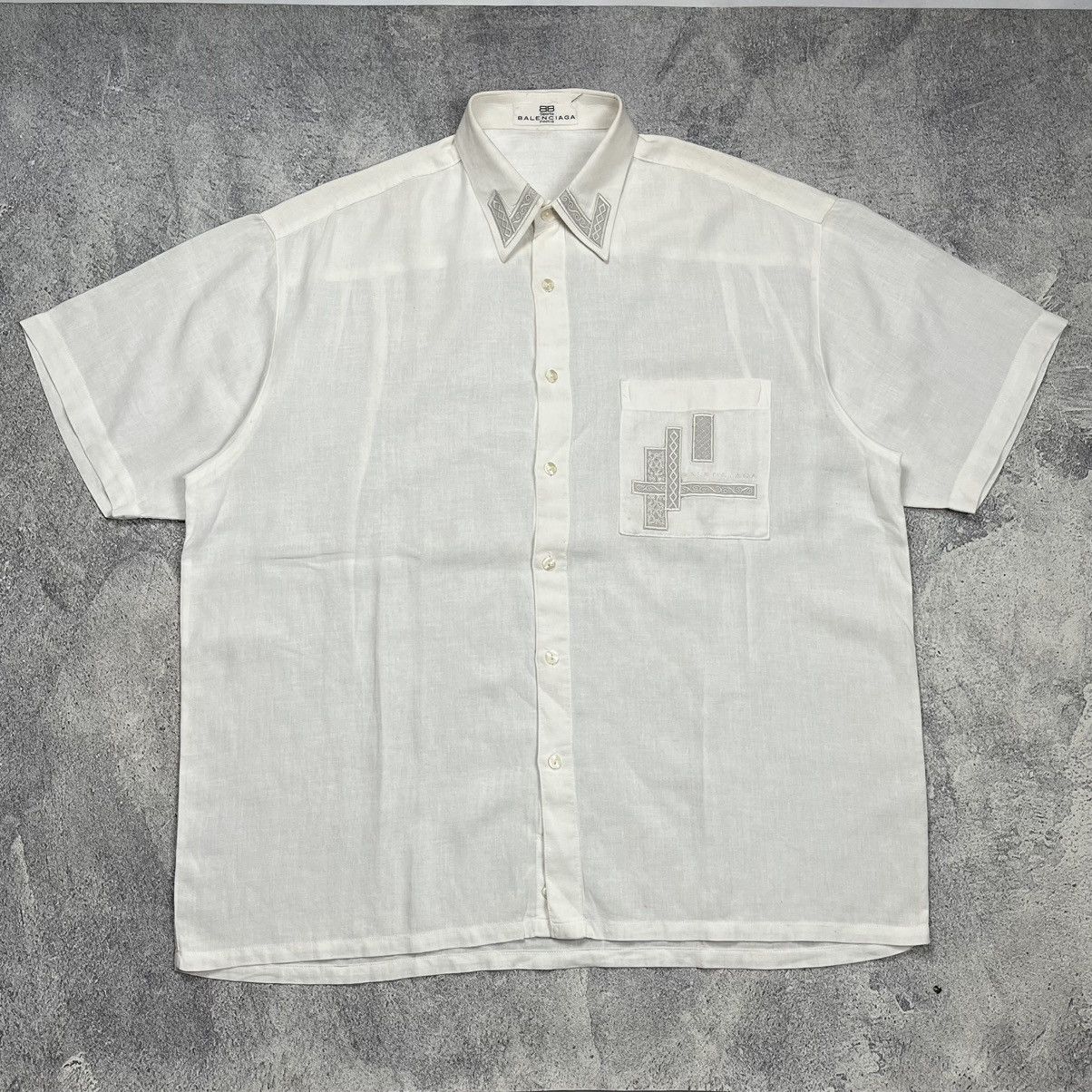 Balenciaga Balenciaga Button Up Pocket Shirt Size US XL / EU 56 / 4 - 1 Thumbnail
