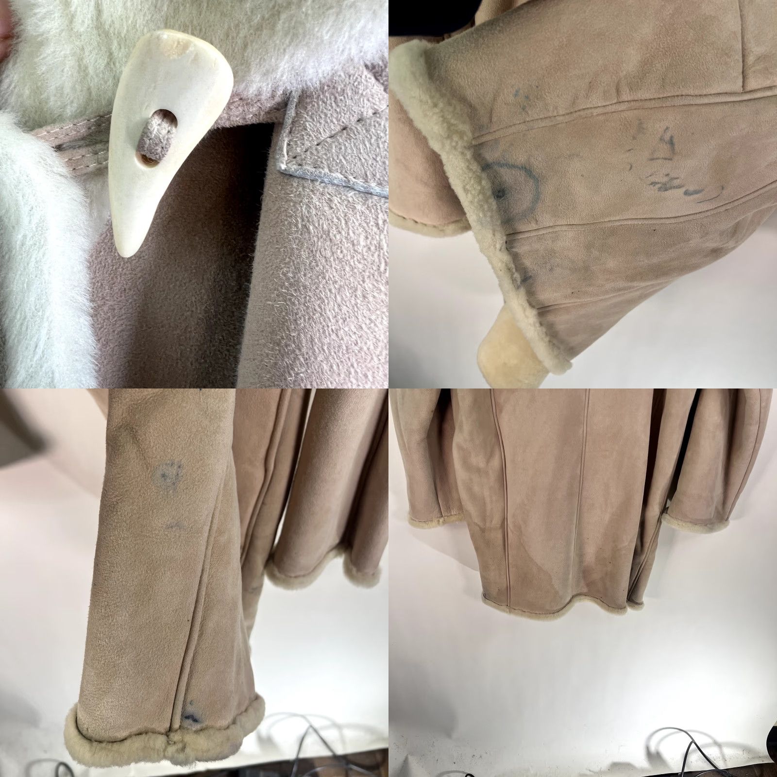 Vintage VINTAGE Worth Women’s Shearling Trench Coat Leather Size M Brown Fall Winter Classic Size M / US 6-8 / IT 42-44 - 8 Thumbnail