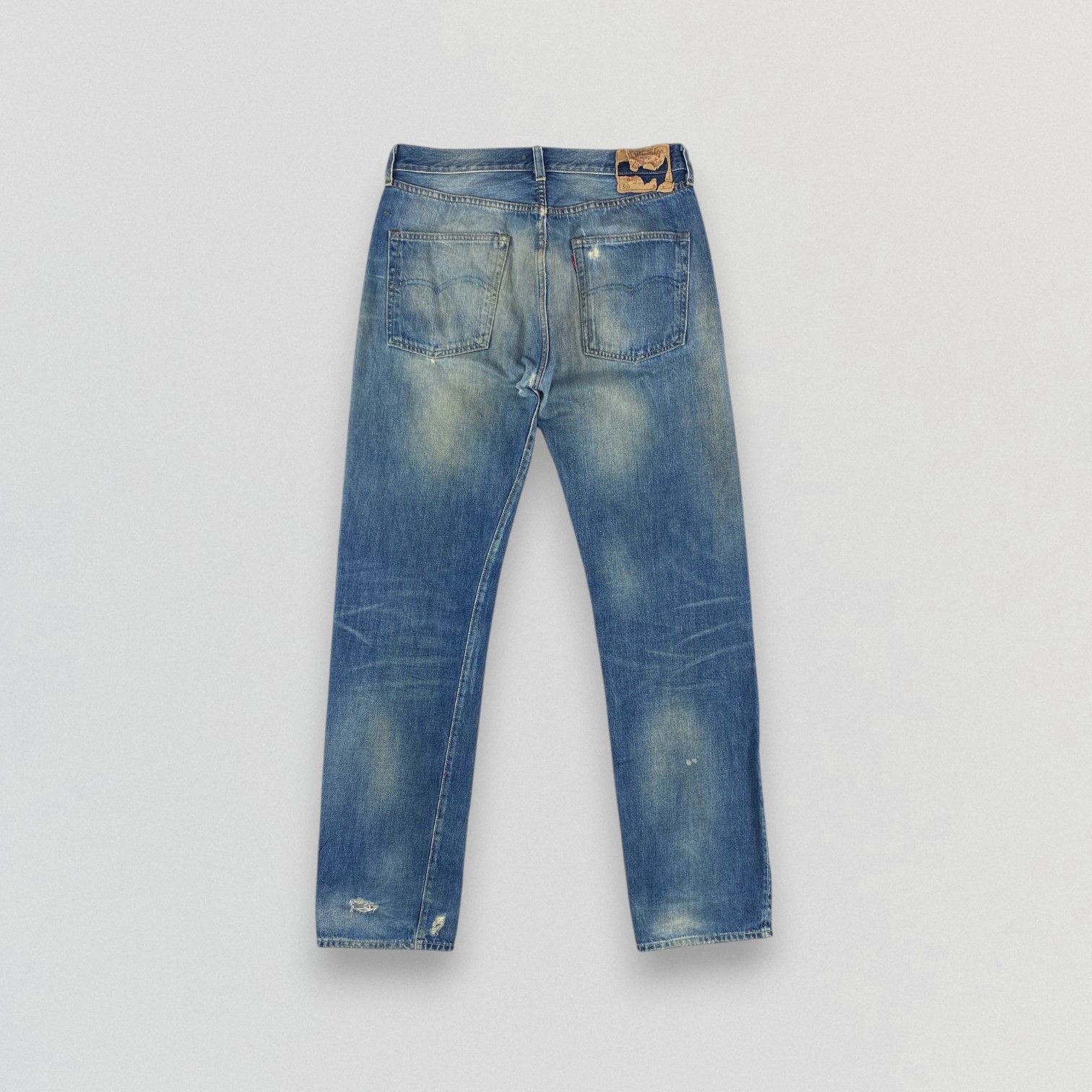 Levi's Vintage Levis 501 Redline Sun Fade Distress Denim KJ3471 Size US 33 - 2 Thumbnail
