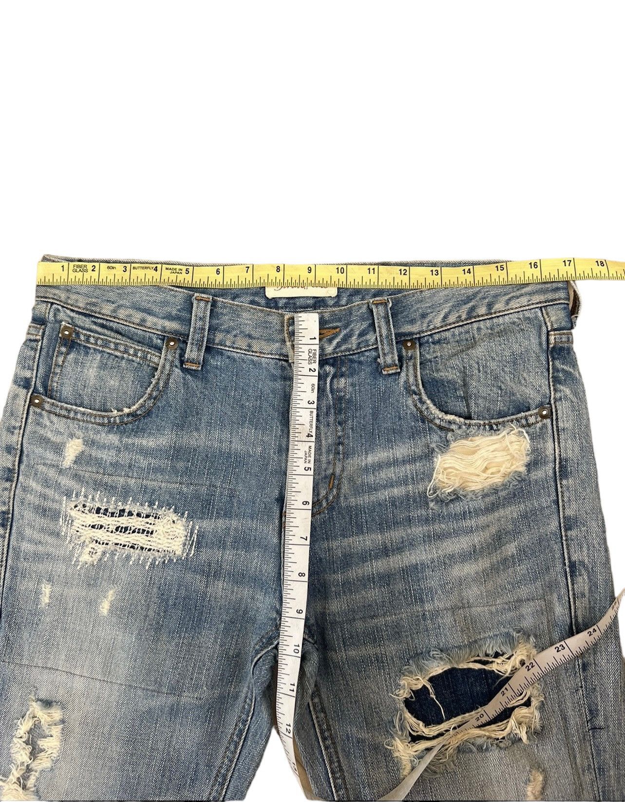 Vintage Vintage Bonds & Peace Japan Rips Distress Denim Flare Jeans Size US 32 / EU 48 - 3 Thumbnail