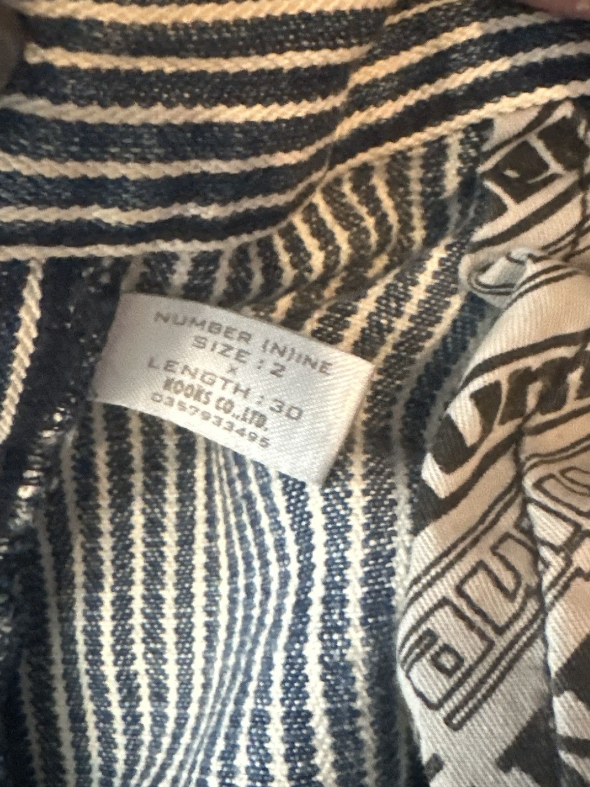 Number (N)ine Number Nine Pinstripe AW01 ‘Standards’ Distressed Denim Size US 31 - 12 Thumbnail