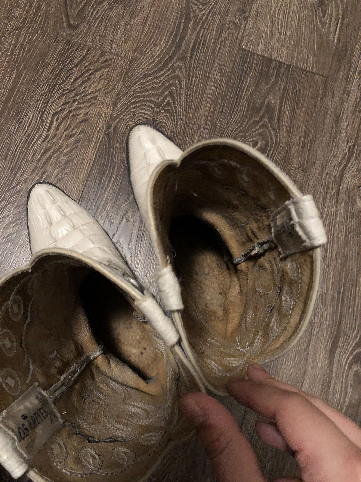 Other × Vintage White Crocodile Boots Size US 9 / EU 42 - 4 Thumbnail