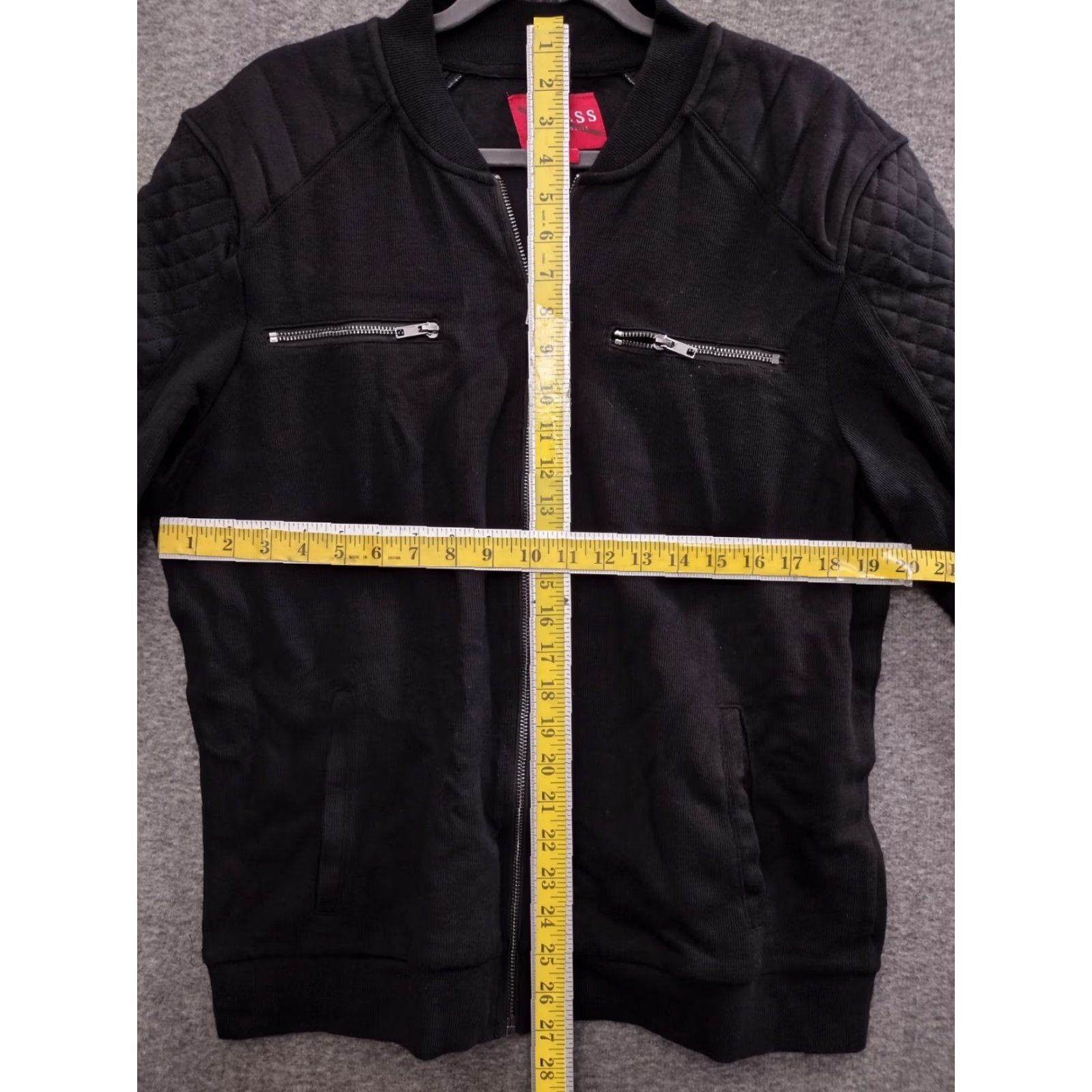 Guess GUESS Jacket Men Moto Zipper Pockets Black L Regular Size US L / EU 52-54 / 3 - 4 Thumbnail