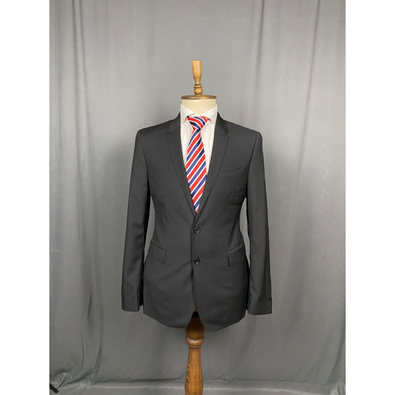 Burberry MINT! Burberry Slim Fit Men's Black Wool Blazer Sportcoat Ja Size 50R - 3 Thumbnail