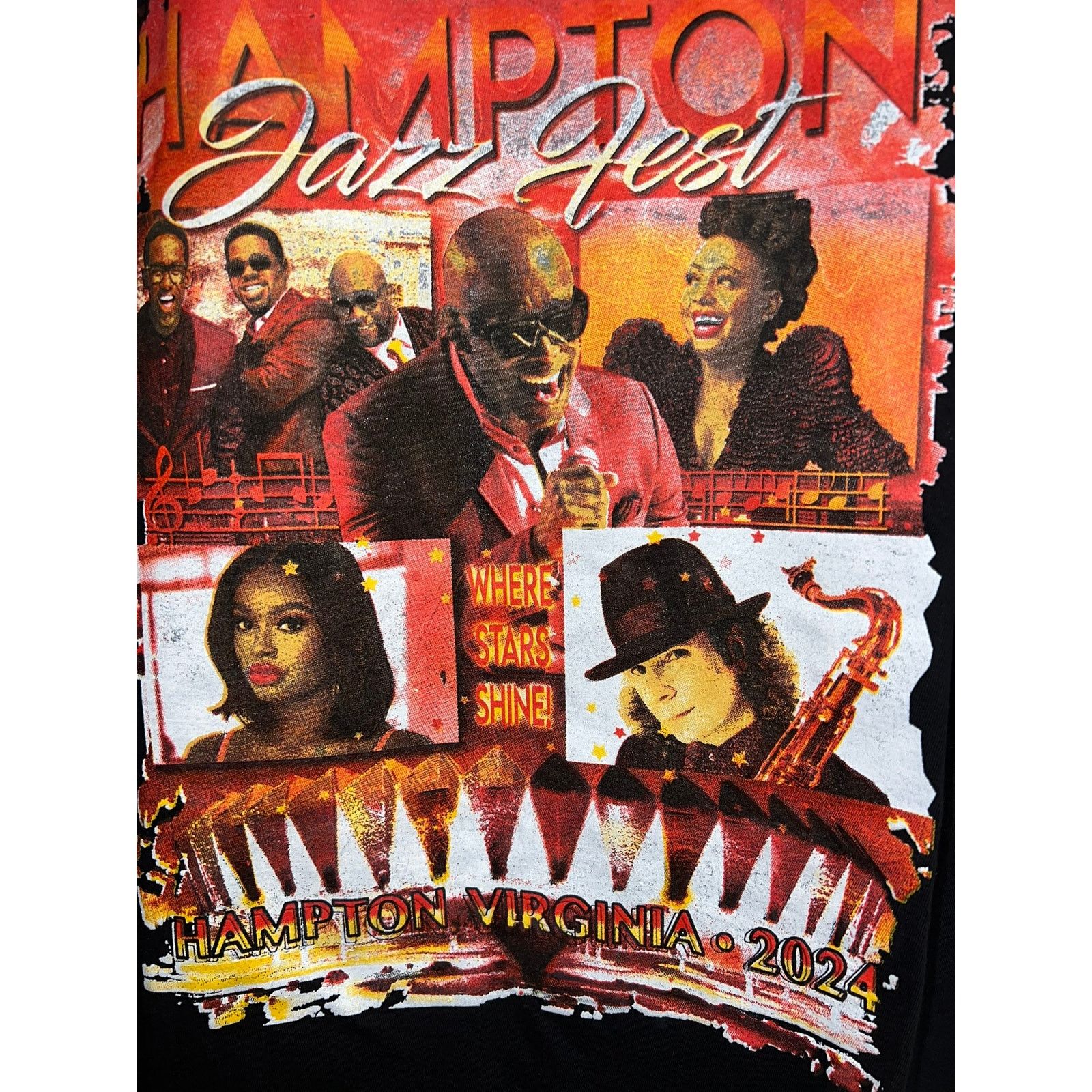 Pacific and Co. Hampton Jazz Festival Shirt 2 Men Jon Batiste Graphic Tee M Size US M / EU 48-50 / 2 - 2 Thumbnail