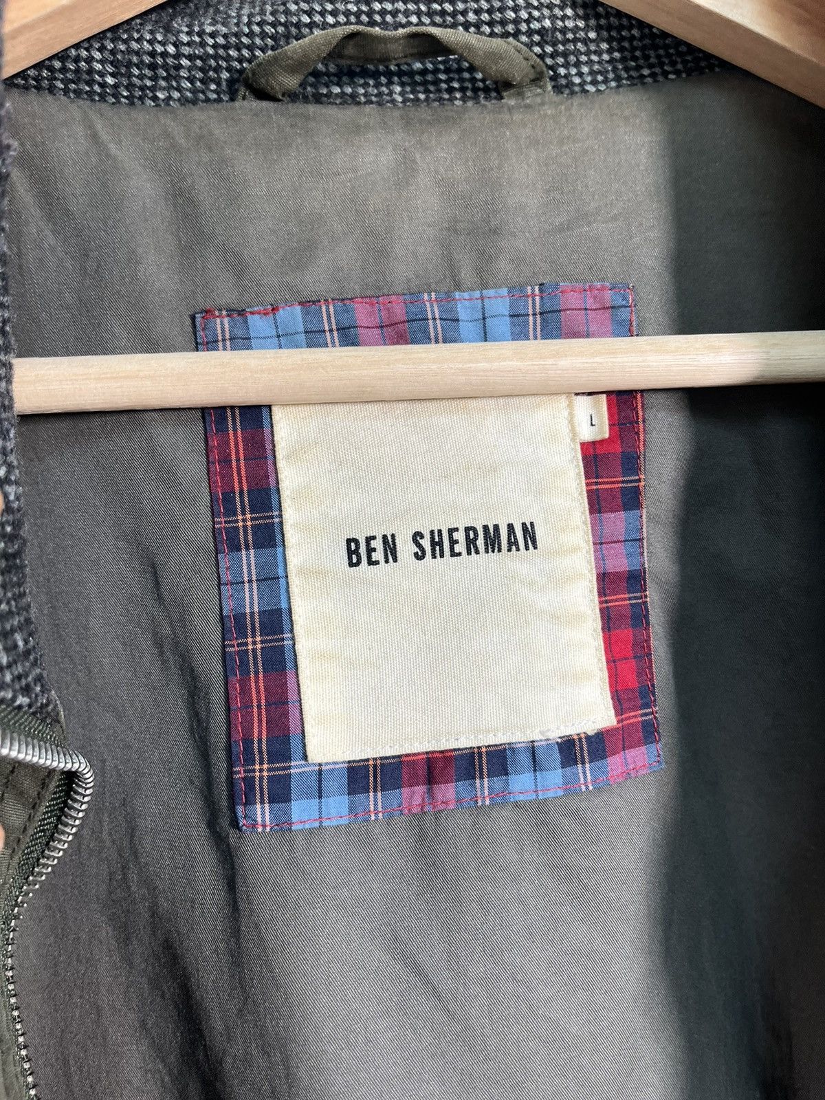 Ben Sherman × Vintage Ben Sherman Faded Bomber Military Style Jacket Size US L / EU 52-54 / 3 - 4 Thumbnail