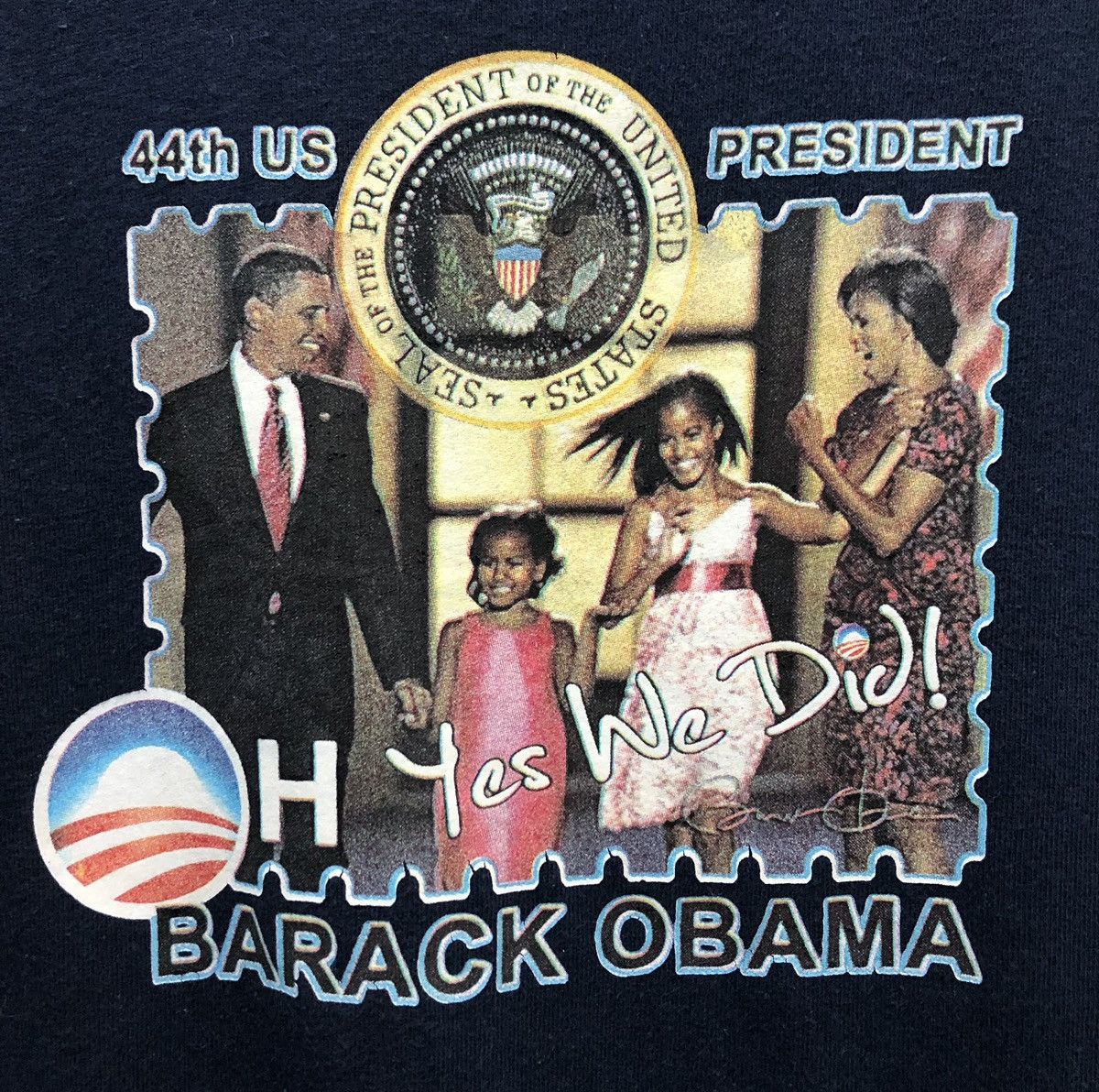 Vintage Vintage 44th US President Barack Obama T-Shirt Size US M / EU 48-50 / 2 - 3 Thumbnail