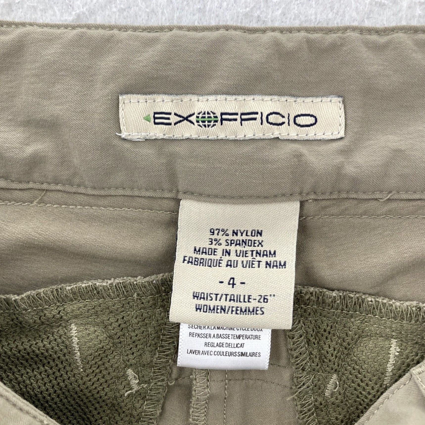 ExOfficio EXOFFICIO Pants Women’s 4 Hiking Straight Leg Cropped Stretch - Beige Nylon Belted Pockets Cropped 90s Outdoor 4 Womens Size 27" / US 4 / IT 40 - 7 Thumbnail