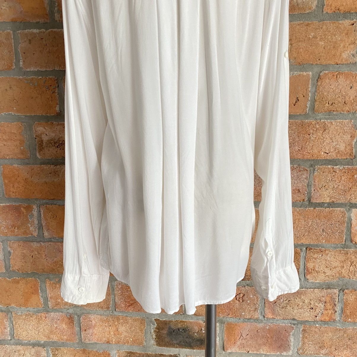 Designer × Japanese Brand G. O. A. White Classic Shirt with Roll-Up Sleeves Size M / US 6-8 / IT 42-44 - 19 Thumbnail