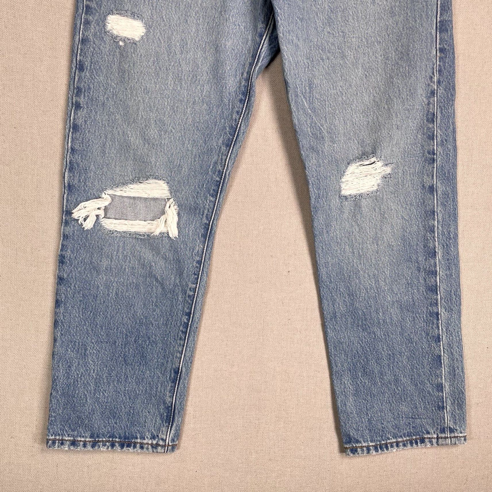 Levi's VINTAGE Levi's 501 Jeans Women's 29x25 Denim Distressed Straight 5-Pocket Logo City 90s Mens Size 29" - 3 Thumbnail