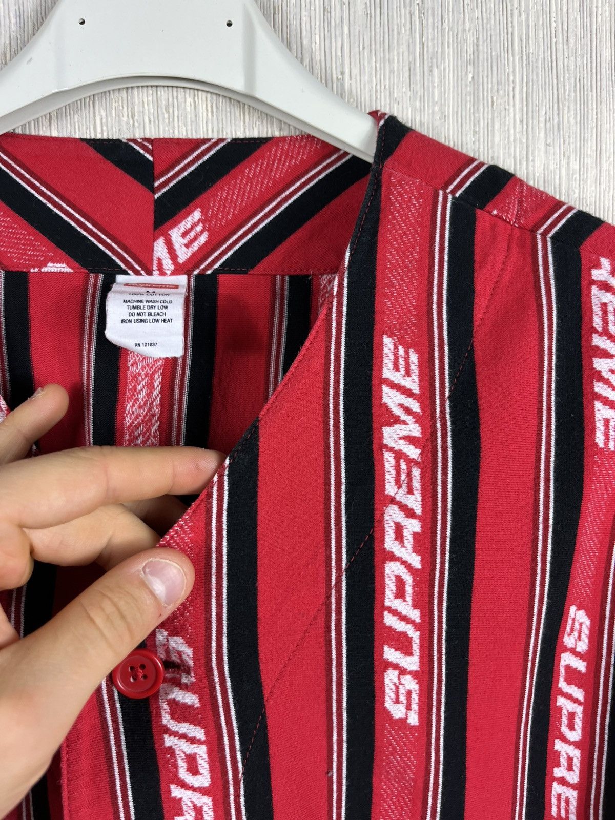 Supreme Supreme jacquard logo baseball jersey knit shirt button up Size US M / EU 48-50 / 2 - 12 Thumbnail
