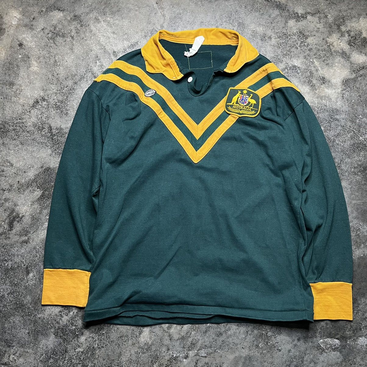 Vintage vintage 70s australia rugby collared shirt Size US L / EU 52-54 / 3 - 2 Thumbnail