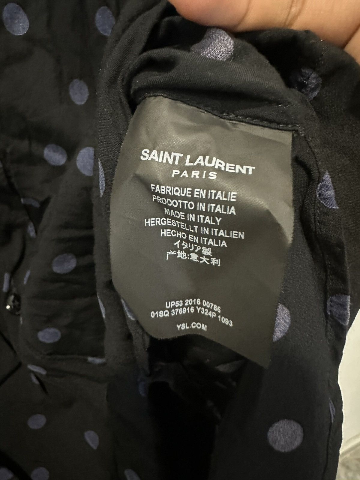 Saint Laurent Surf Sound Polkadot Button Up Shirt