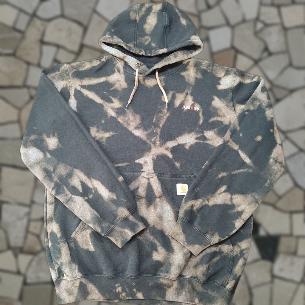 Carhartt Carhartt Hoodie Unisex Adults M Black Tie Dye 90s College Outdoor Pullover Sweatshirt Knit Cotton Blend Size US M / EU 48-50 / 2 - 1 Thumbnail