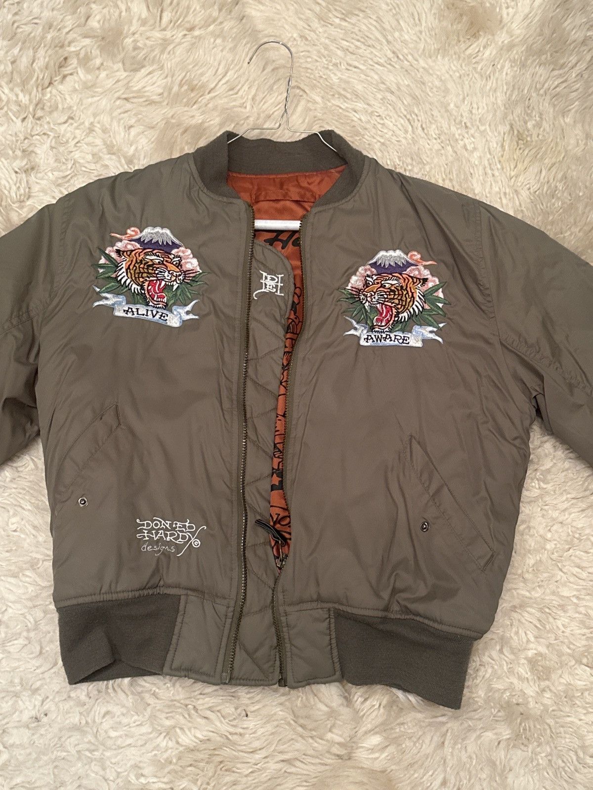 Ed Hardy × Japanese Brand × Vintage Ed Hardy rare design jacket Size M / US 6-8 / IT 42-44 - 2 Thumbnail