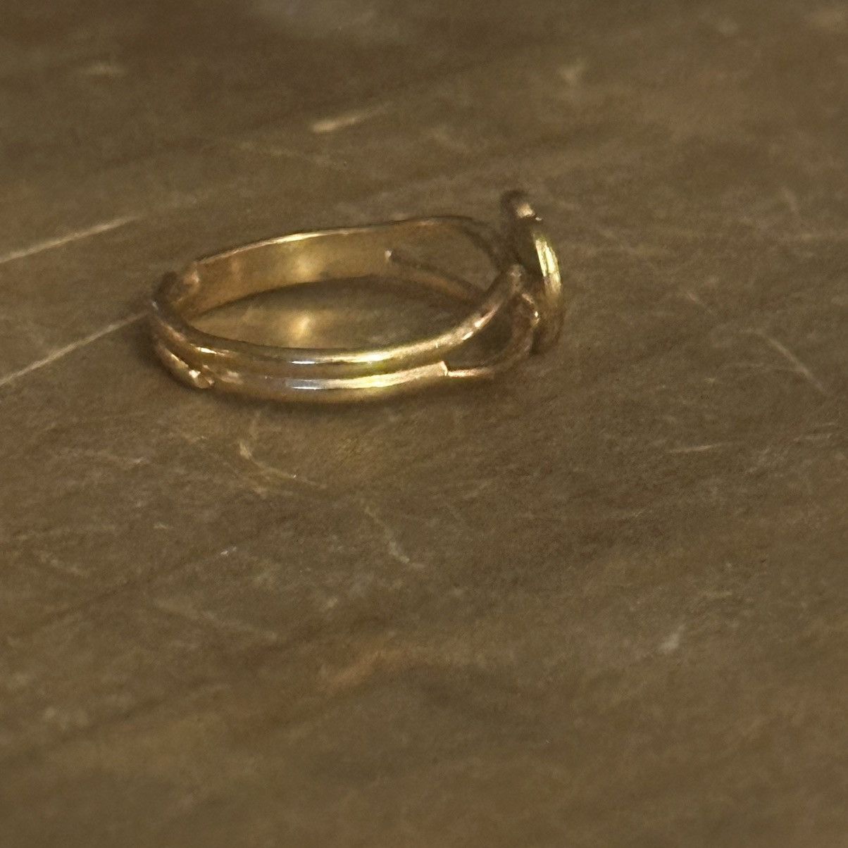 Vintage Vintage letter N heart shaped adjustable ring Size ONE SIZE - 4 Thumbnail