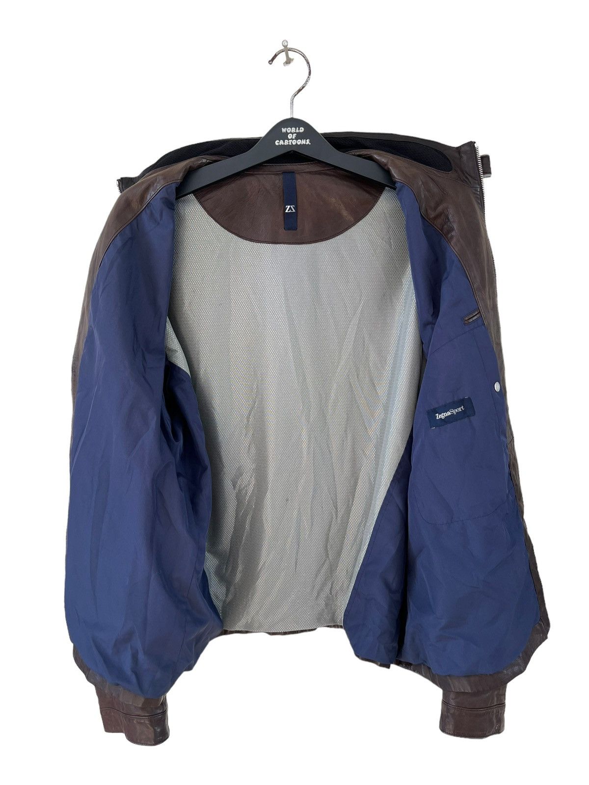 Ermenegildo Zegna Zegna Sport Patina Brown Leather Jacket Size US XXL / EU 58 / 5 - 24 Thumbnail