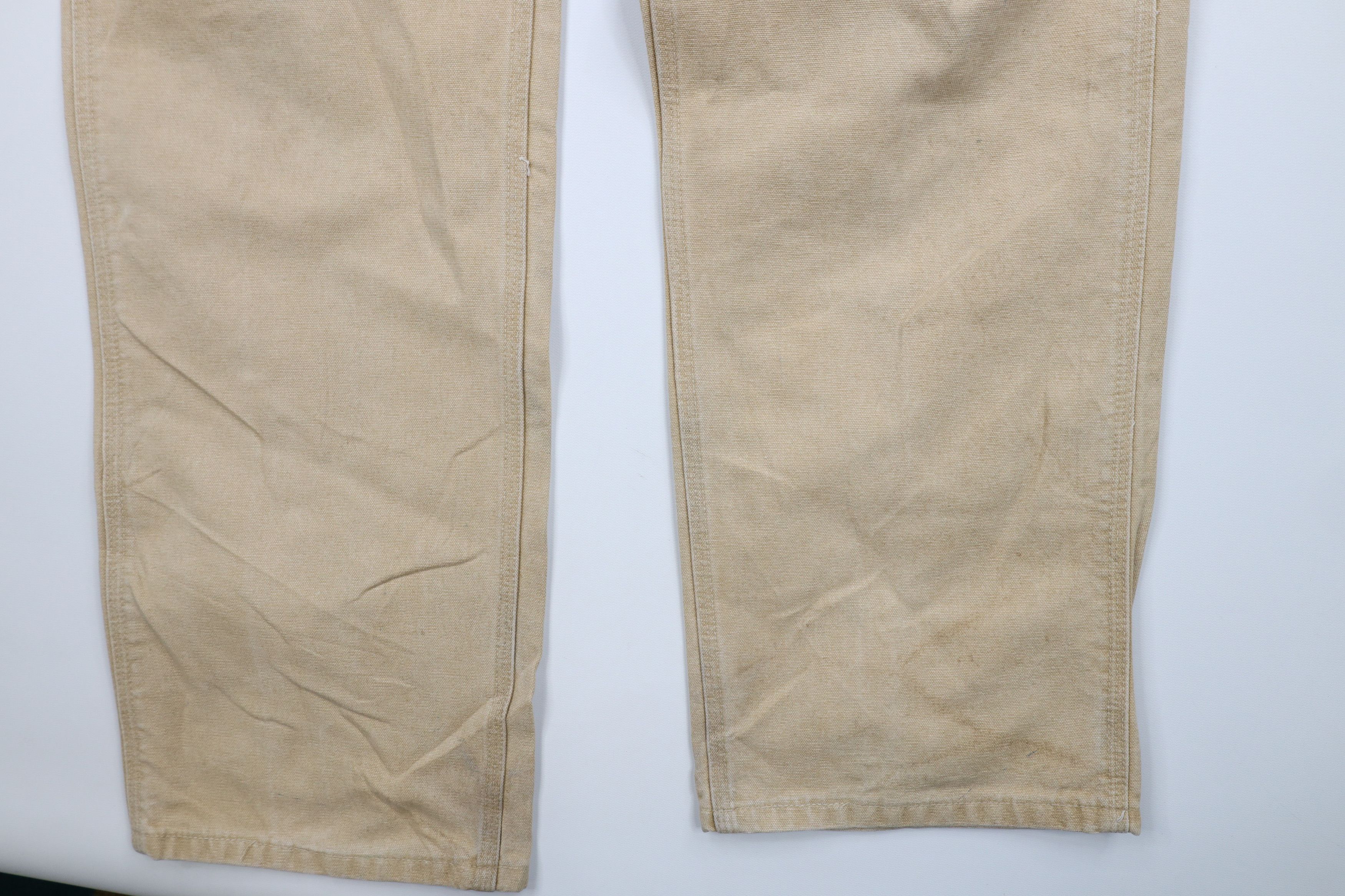 Carhartt × Vintage Vintage 90s Carhartt Out Wide Leg Canvas Pants Beige USA Size US 34 / EU 50 - 7 Thumbnail