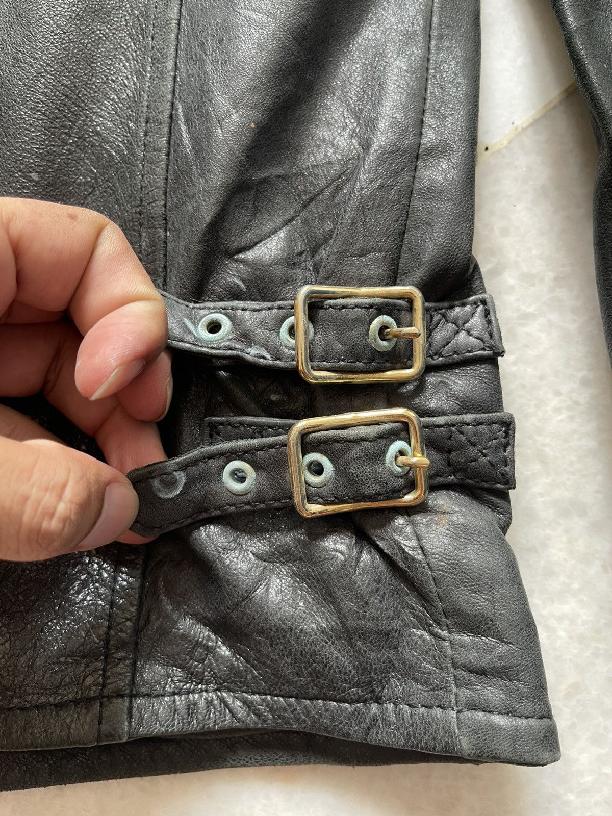 If Six Was Nine 90s Abahouse Ifsixwasnine Leather Rider Jacket 97 Size US S / EU 44-46 / 1 - 13 Thumbnail