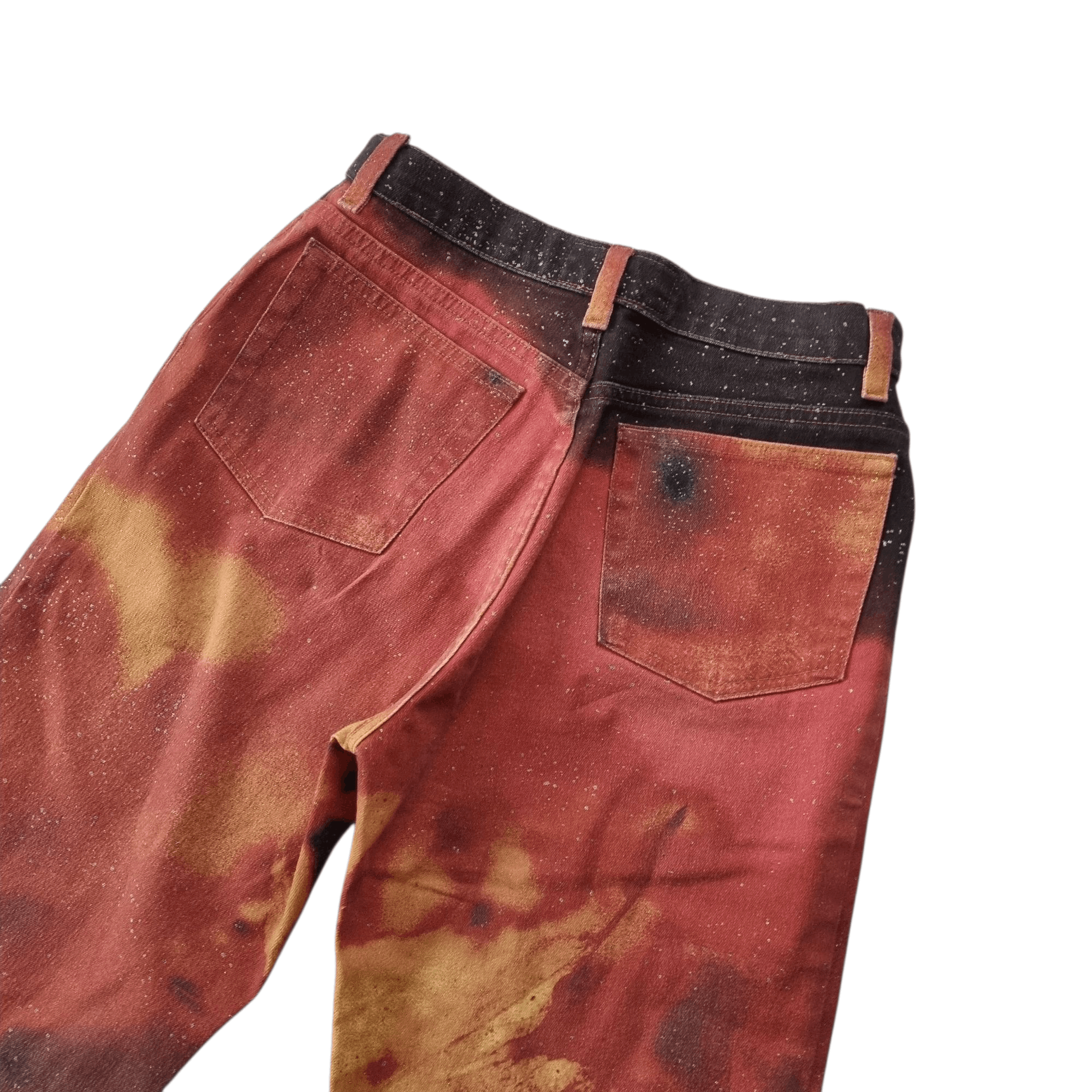 Roberto Cavalli Roberto Cavalli red leaf print jeans F/W 1999 Size 27" / US 4 / IT 40 - 7 Thumbnail