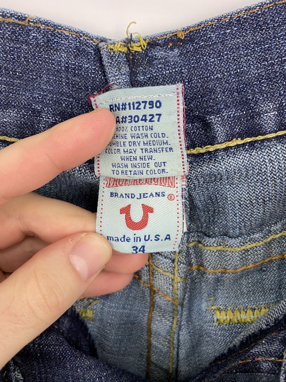 True Religion 🇺🇸 Vintage True Religion Denim Jeans made in USA Size US 34 / EU 50 - 14 Thumbnail