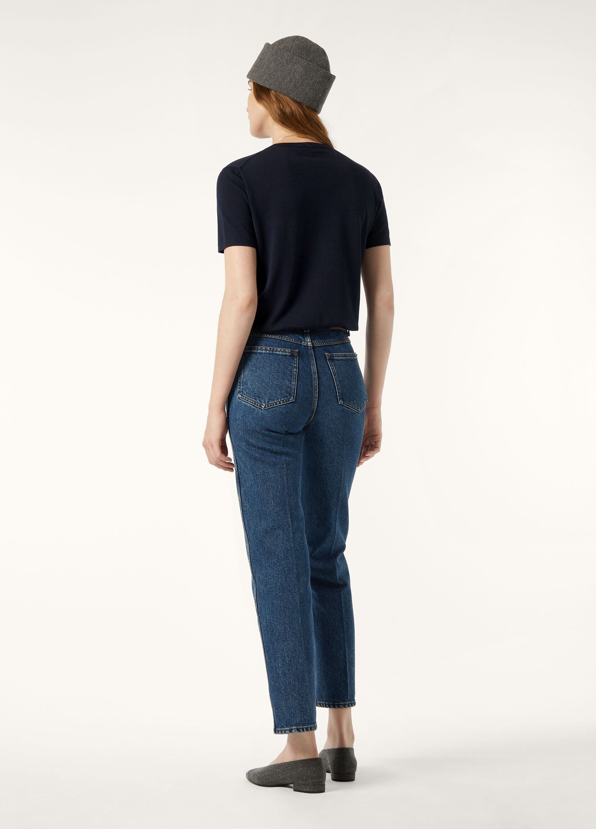 Loro Piana os11x0426 FAM7984 Angera Crewneck T-Shirt in Blue Navy Size M / US 6-8 / IT 42-44 - 5 Thumbnail