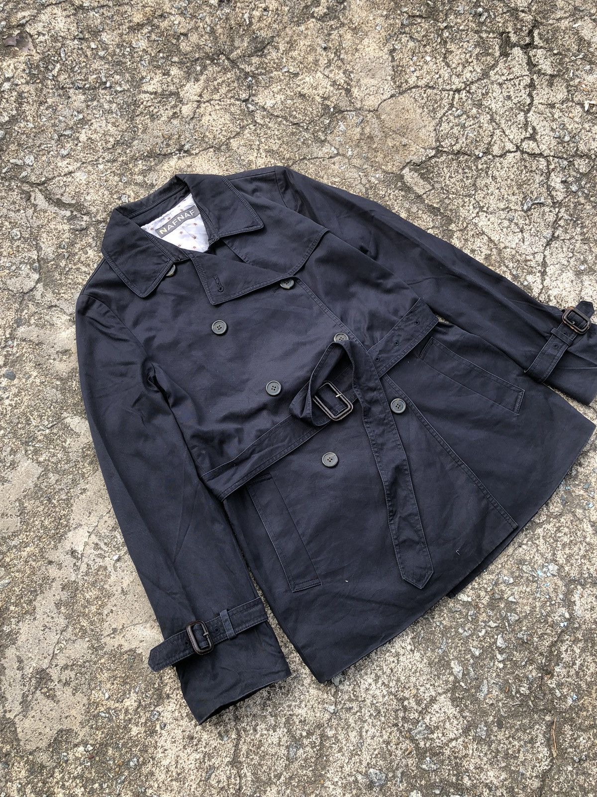 Japanese Brand Vintage Naf Naf Trench Coat Size S / US 4 / IT 40 - 4 Thumbnail
