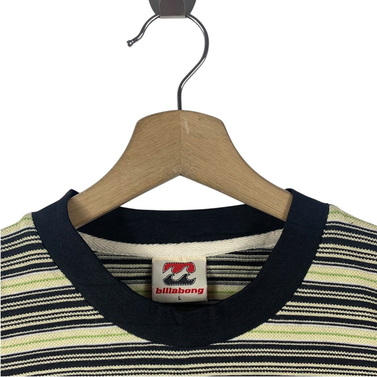 Billabong × Vintage Vintage BILLABONG stripe small logo Surfing tee Size US L / EU 52-54 / 3 - 5 Thumbnail